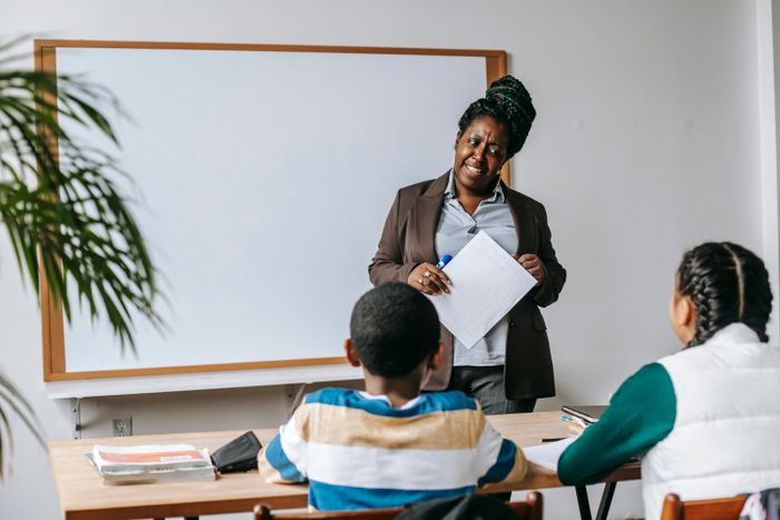 Teacher leading a lesson